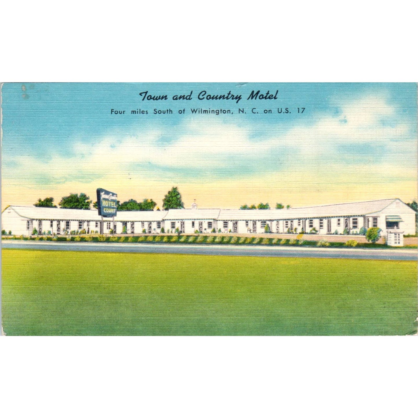 Town and Country Motel Wilmington NC Original Postcard TK1-24