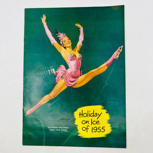 1955 Holiday on Ice Souvenir Program Booklet Ice Figure Skating Dance TD3