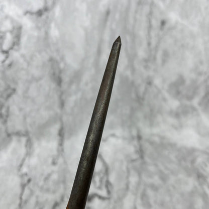 Antique Lee’s 13” Stag Antler Handle Sterling Honing Rod Sharpener TK2