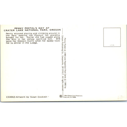 Penny Postal's Day at Crater Lake National Park OR Original Postcard PB6