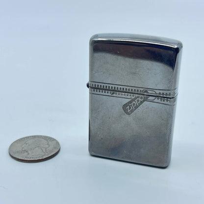 Vintage ZIPPO Zipper Design Chrome Lighter SC6