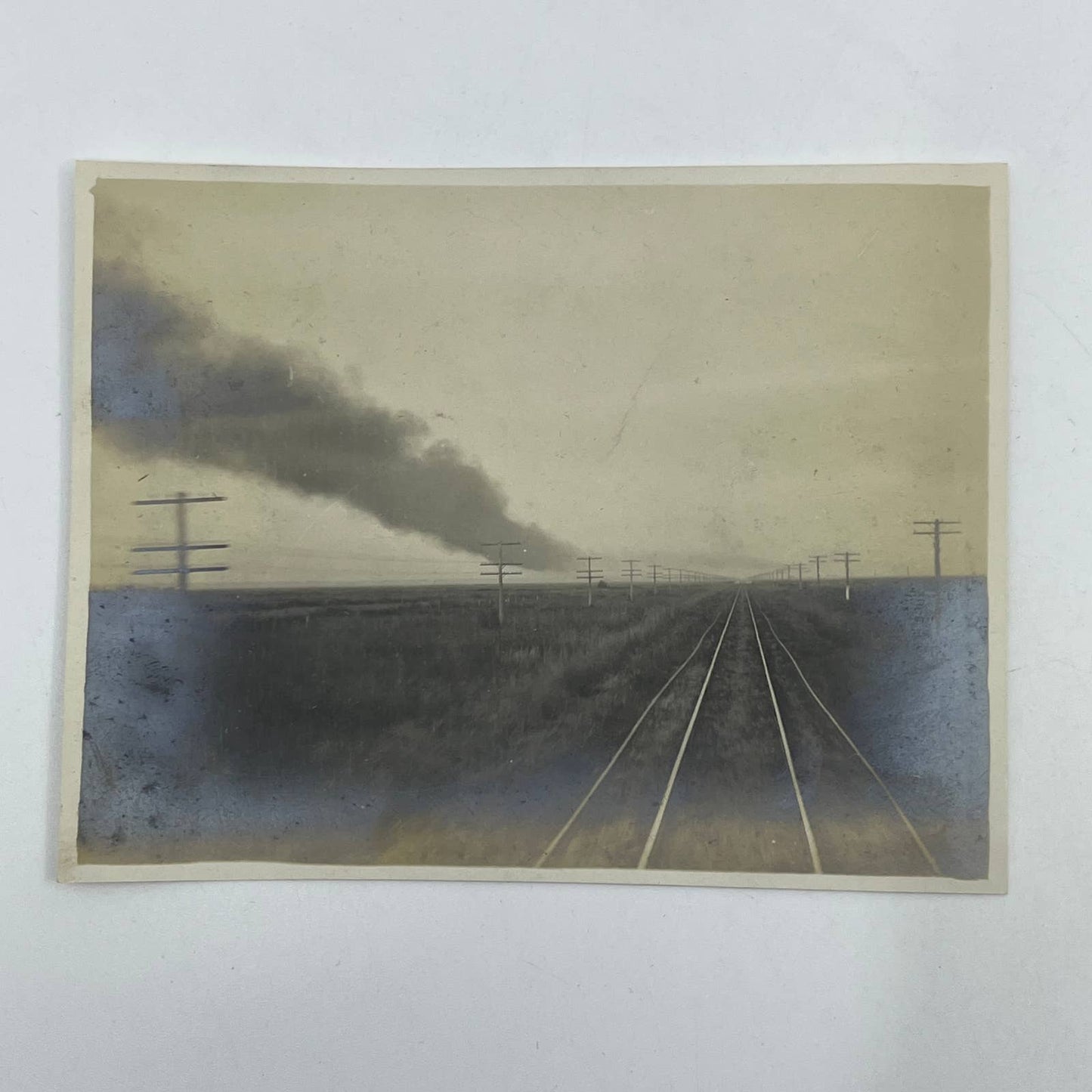 1903 Photo Smoke from Train Using Petroleum Oil Southern Pacific RR LA AC7