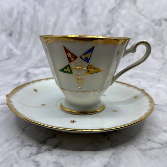 Vintage Masonic Order of the Eastern Star Tea Cup & Saucer Royal Stafford TD6