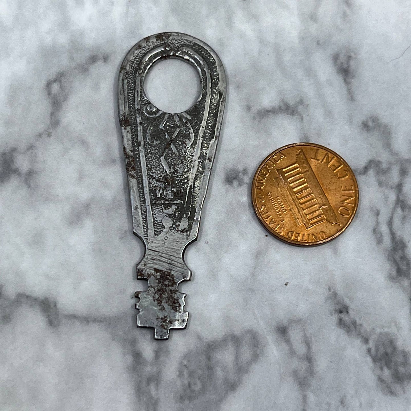 Vintage Primitive Handmade Key from Children's Spoon SA2