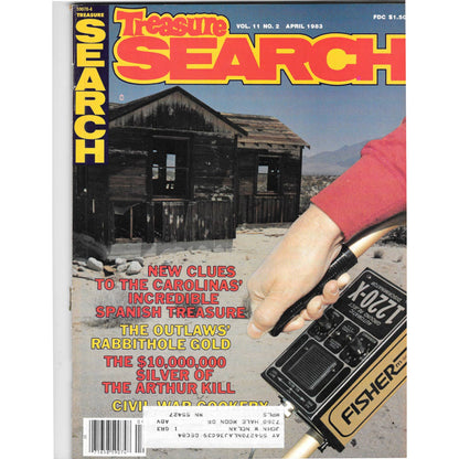 Treasure Search Magazine 1983 April Metal Detecting Gold Diamonds M2