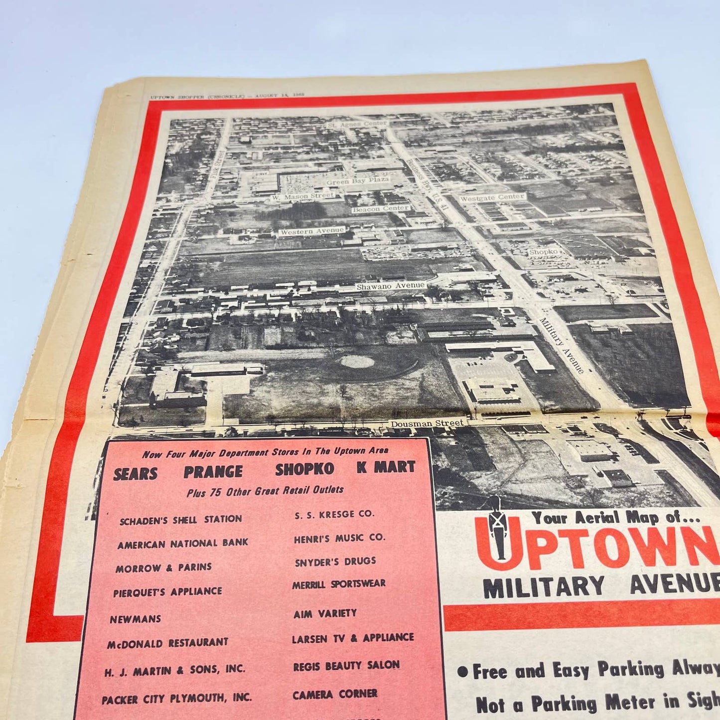 1969 Shopping Uptown Military Avenue Weekly Paper Ad Green Bay WI TF9