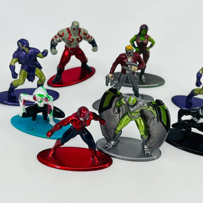 LOT OF 9 MARVEL Jada Nano Metalfigs Spider-Man & Guardians Of The Galaxy TD3