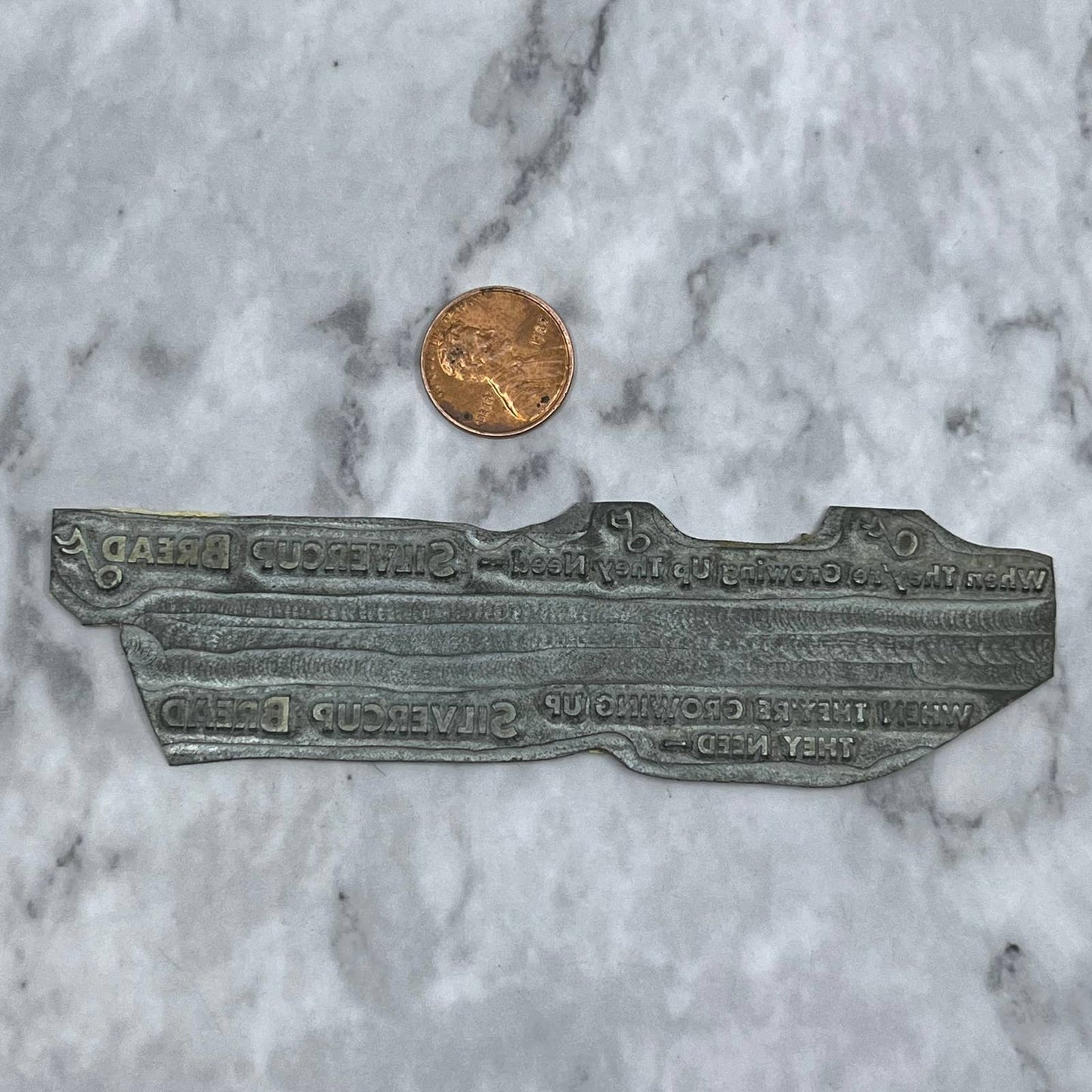 Vintage Printing Letterpress Printers Block Plate Silvercup Bread TJ513