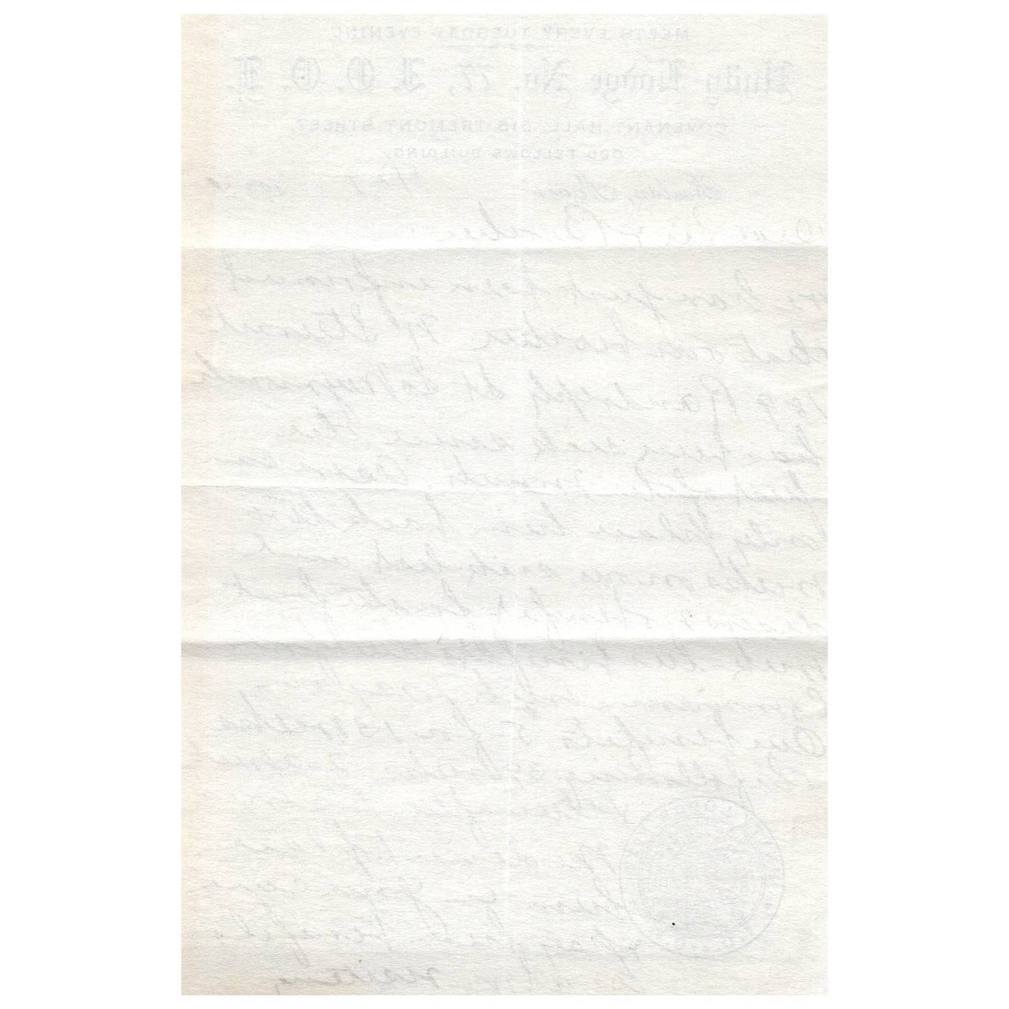 1924 Unity Lodge Letterhead No 77 IOOF Covenant Hall Tremont St. Boston MA AC9