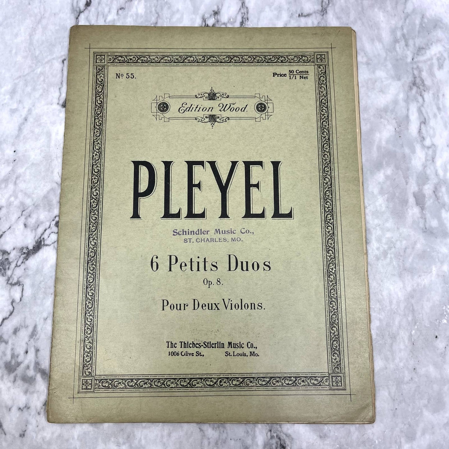 Pleyel 6 Petits Duos Pour Deux Violons 1905 Violin Sheet Music TK2-SM2