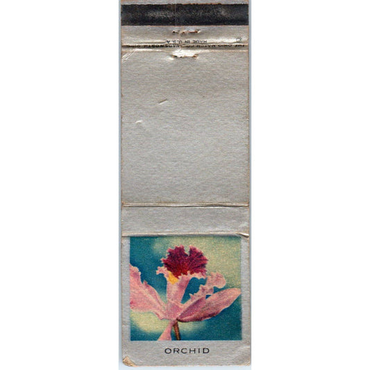 Orchid Flower Collectible Advertising Matchbook Cover SA1-M8