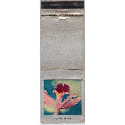 Orchid Flower Collectible Advertising Matchbook Cover MM9-8