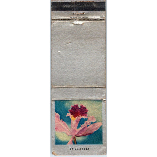 Orchid Flower Collectible Advertising Matchbook Cover MM9-8