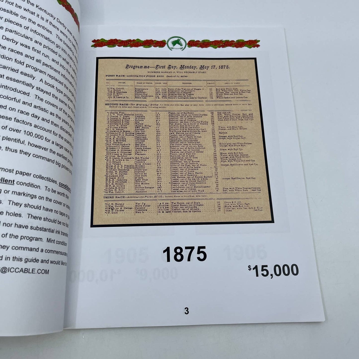 Kentucky Derby Programs Price Guide - Race Publishing Louisville KY TH7