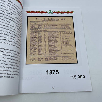 Kentucky Derby Programs Price Guide - Race Publishing Louisville KY TH7