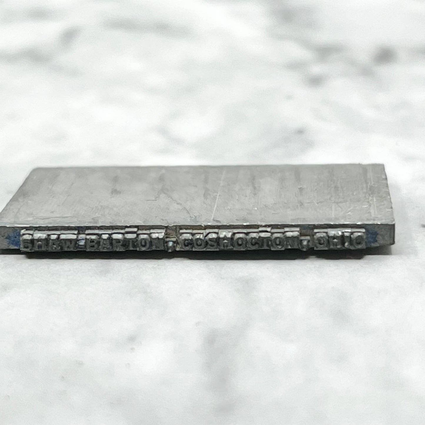 Vintage Printing Letterpress Printers Block Plate Shaw Barton Coshocton OH SE830