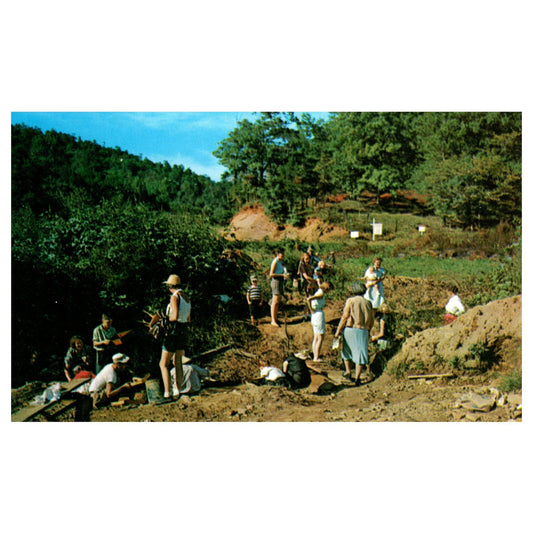 Vintage Postcard - "Rock-Hounds" Ruby Mines Franklin North Carolina P4-6