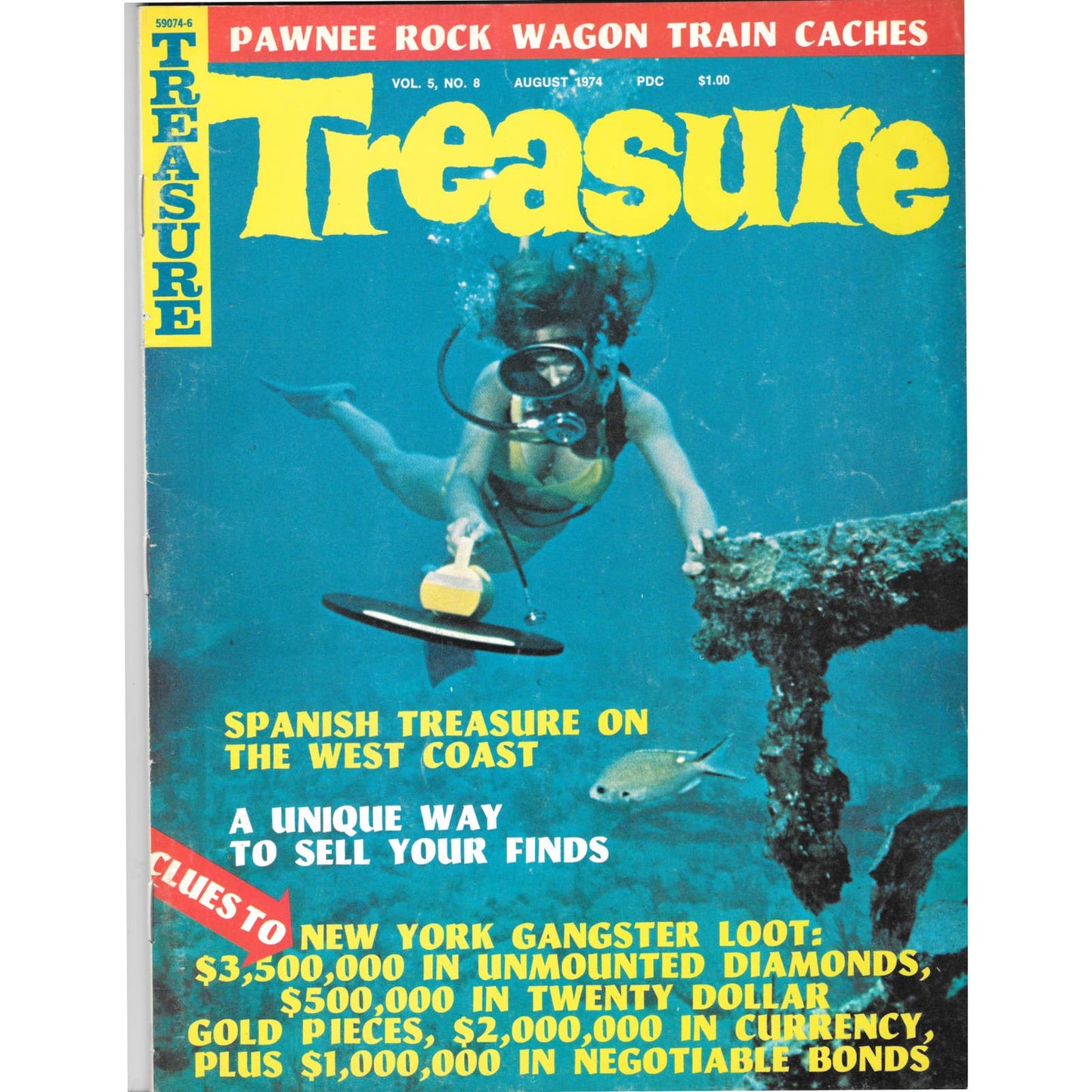 Treasure Magazine - Treasure Hunting Mines Buried Metal Detecting Aug 1974 MB4