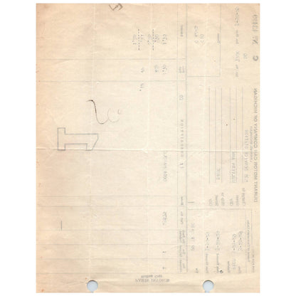 1929 3/30 Durant Motor Car Company Lansing MI Invoice Billhead Auto Parts AC9