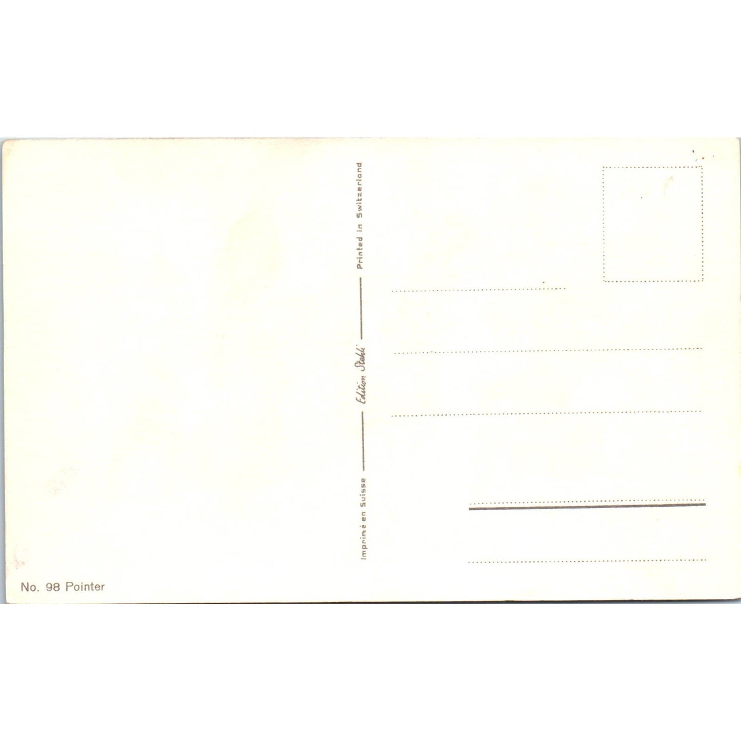 Black & White Pointer Dog Artist Rivst c1910 Original Postcard TK1-27