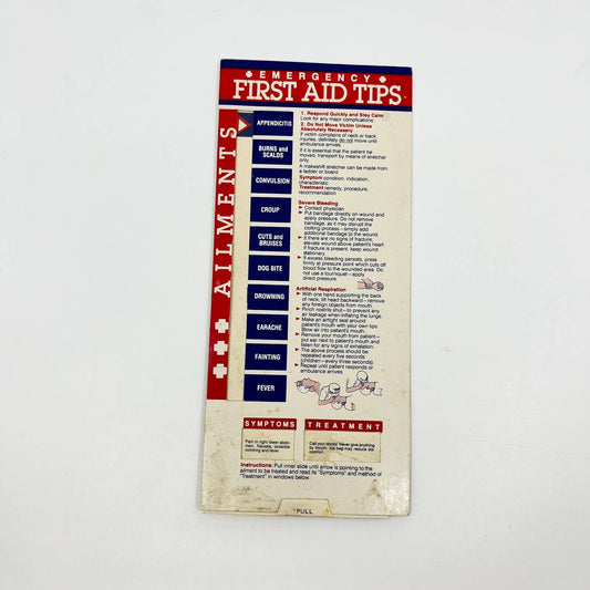 1982 Emergency First Aid Tips Slider Card SC6