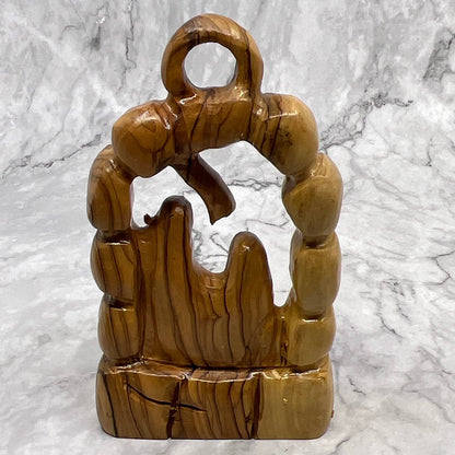 Holy Family Under the Arch Hand Carved Olive Wood Sculpture Jerusalem 4X6.5" TI7