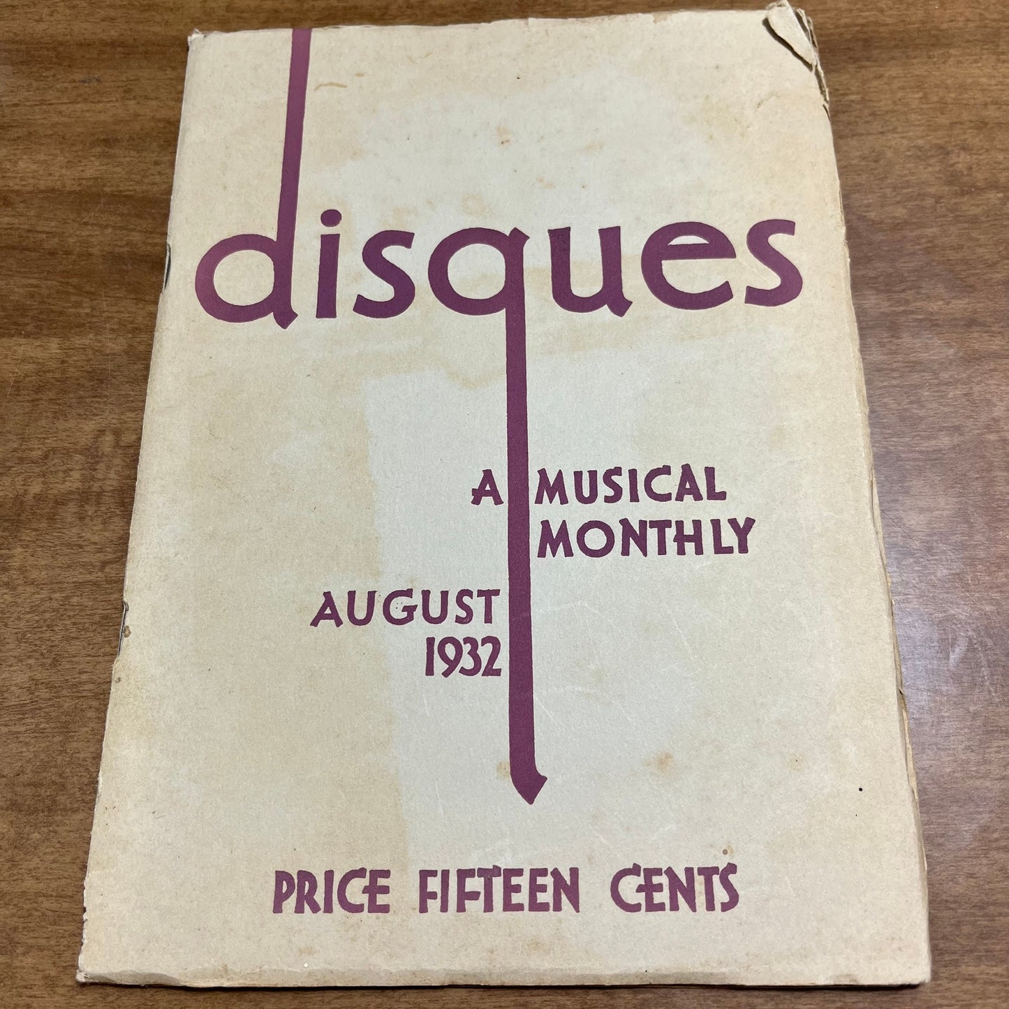 Disques A Musical Monthly August 1932 Victrola Record Magazine L2-2