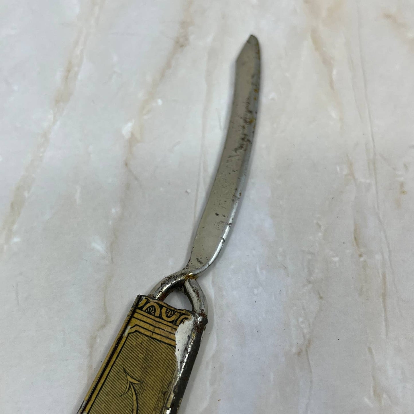 Antique Oriental Dragon Tin Litho Letter Opener TI7-S1