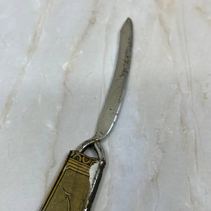Antique Oriental Dragon Tin Litho Letter Opener TI7-S1