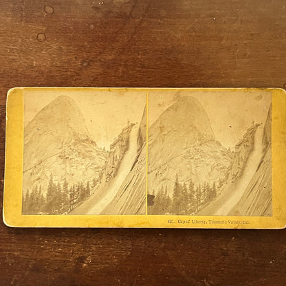 Cap of Liberty Yosemite Valley CA Antique Stereoview Card H2-4