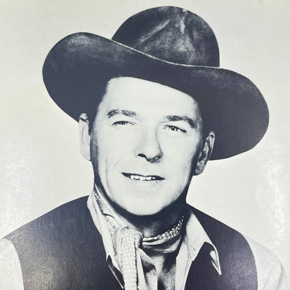 Vintage Ronald Reagan Cowboy Photo Movie Still Black & White 8x10 AB4-41