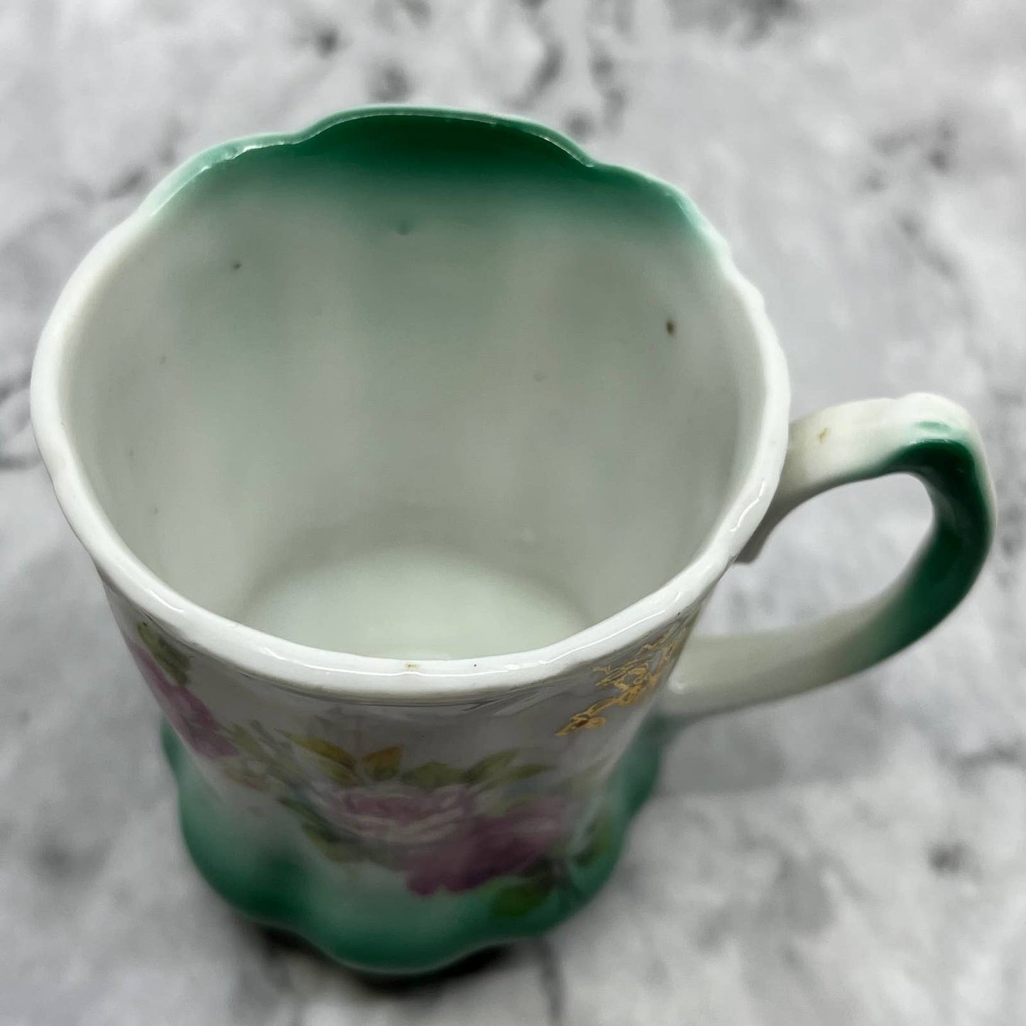 Vintage Porcelain Hand Painted Flower Tea Cup Doll Tea Party 3” TJ5