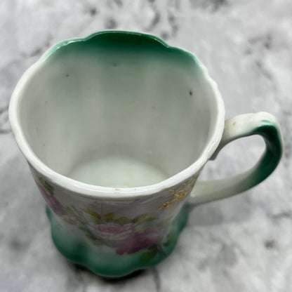 Vintage Porcelain Hand Painted Flower Tea Cup Doll Tea Party 3” TJ5