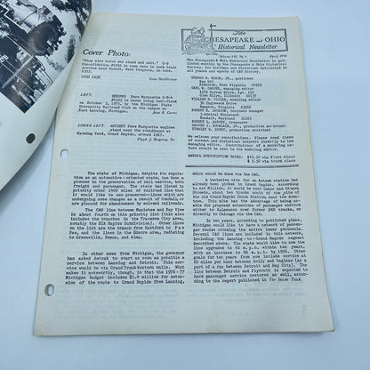 1976 April Chesapeake and Ohio Historical Newsletter C&O RR Thomas Dixon WV M1-2