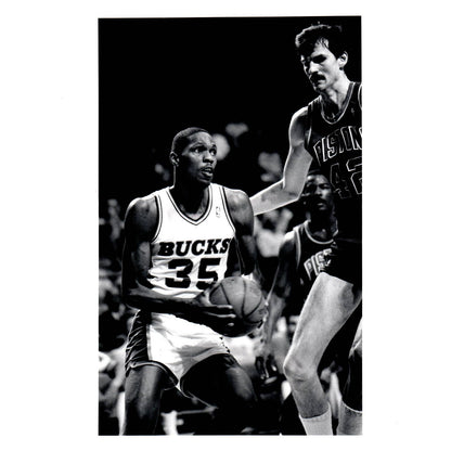 1987 Press Photo Basketball NBA Milwaukee Bucks Jerry Reynolds 8x10" AD3