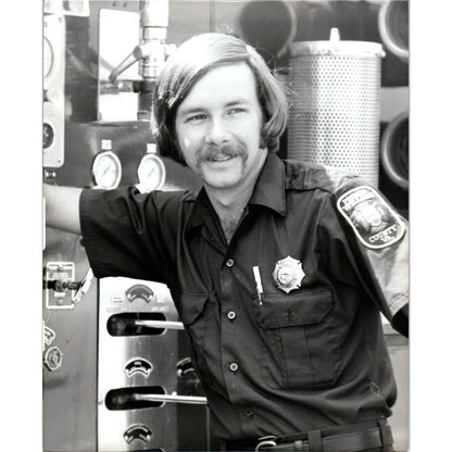 c1970 Original Photograph Prince William County Firefighter Fireman 8x10 AD6-2