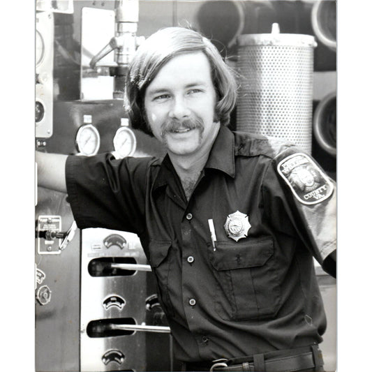 c1970 Original Photograph Prince William County Firefighter Fireman 8x10 AD6-2
