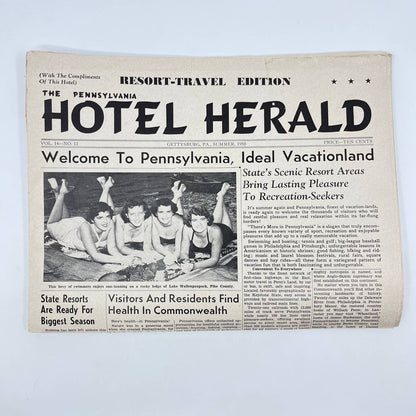 1950 Pennsylvania Hotel Herald Newsletter Gettysburg PA TE8