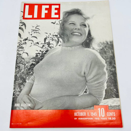 Life Magazine Oct. 1, 1945, June Allyson, Shirley Temple Marries, Henry Ford ll