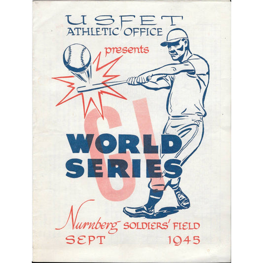 RARE GI World Series Program September 2, 1945 Soldiers’ Field, Nuremberg TJ8-1