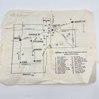 1960 Geary-Dickinson County Better Livestock Day Program Junction City KS AA7