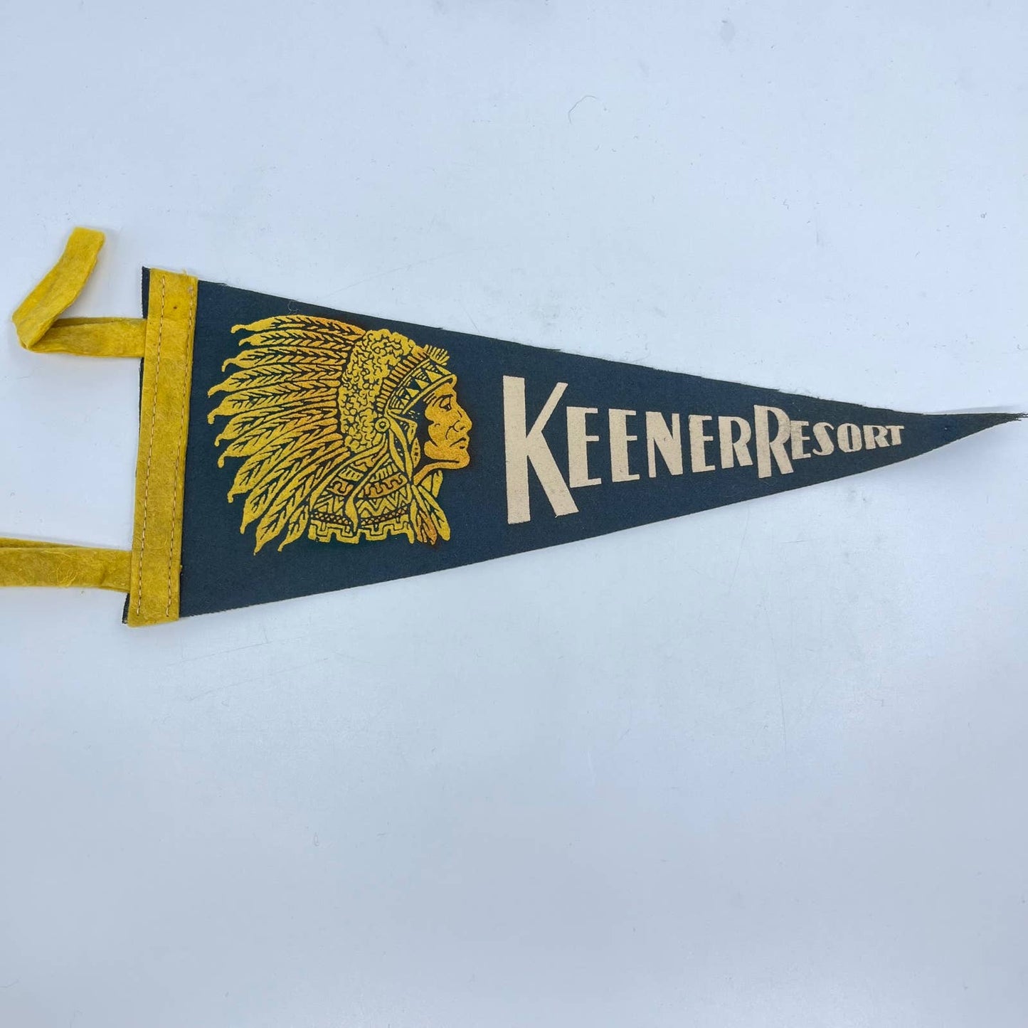 1940s Keener Resort Missouri Small Souvenir Felt Pennant 9” TF5