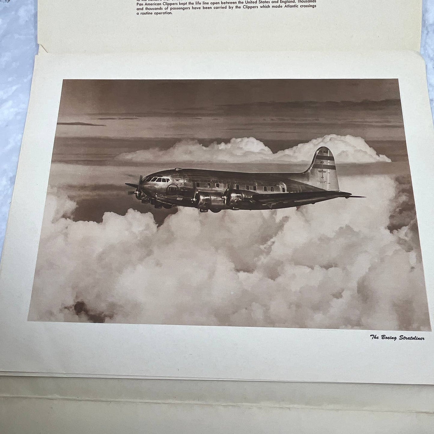 1946 Boeing Four Engine Aircraft Print Set and Envelope 11x14" TI6