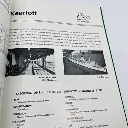 1970s Kearfott Marine Products Booklet Windows Singer Co. Cleveland OH TB6