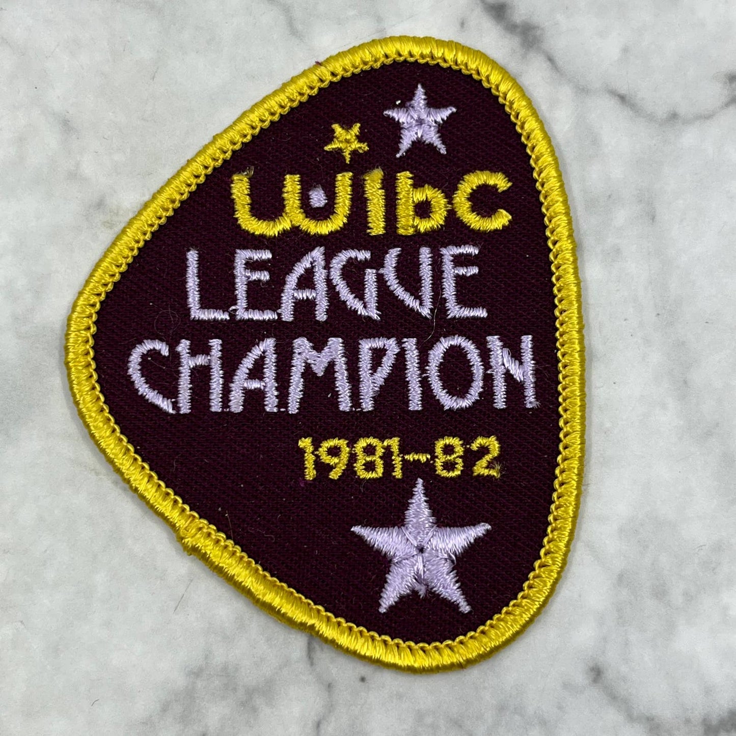 Vintage Embroidered Bowling Patch WIBC League Champion 1981-82 SE7