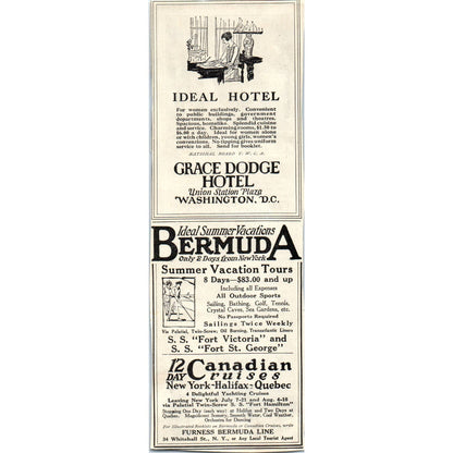 c1920 Harper's Magazine Ad Winship Wardrobe Trunk W.W Winship & Sons Utica EA3-4