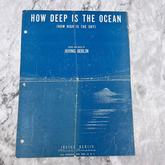 1932 Irving Berlin's How Deep is the Ocean Piano Sheet Music V41-3
