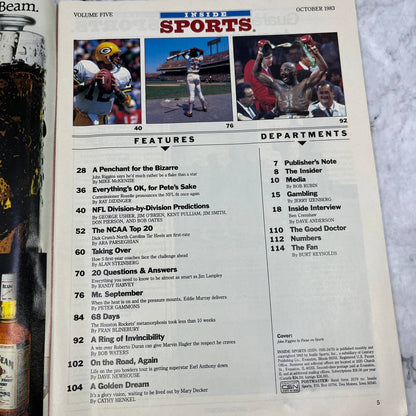 Inside Sports magazine 1983 John Riggins BEN Crenshaw MARVIN Hagler Decker TJ3