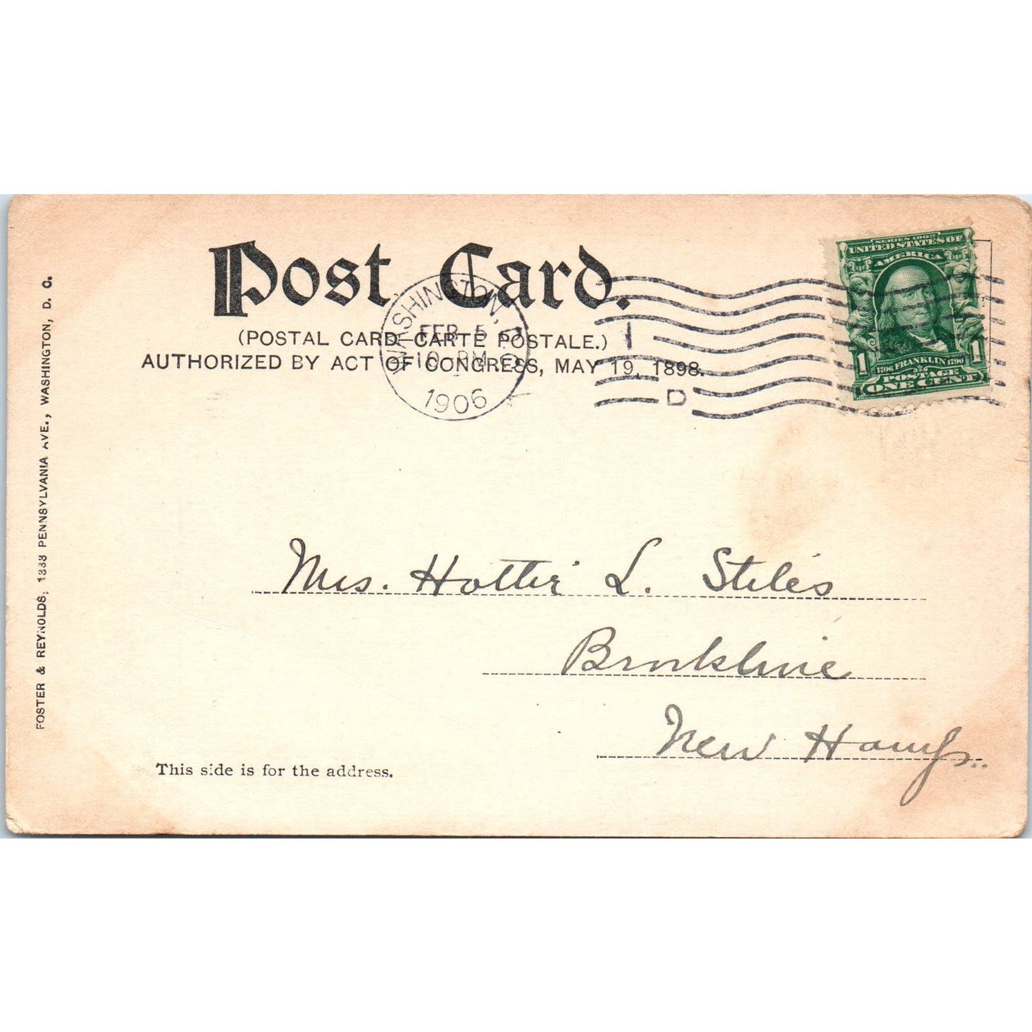 National Museum 1906 Washington D.C. Original Postcard TK1-P2