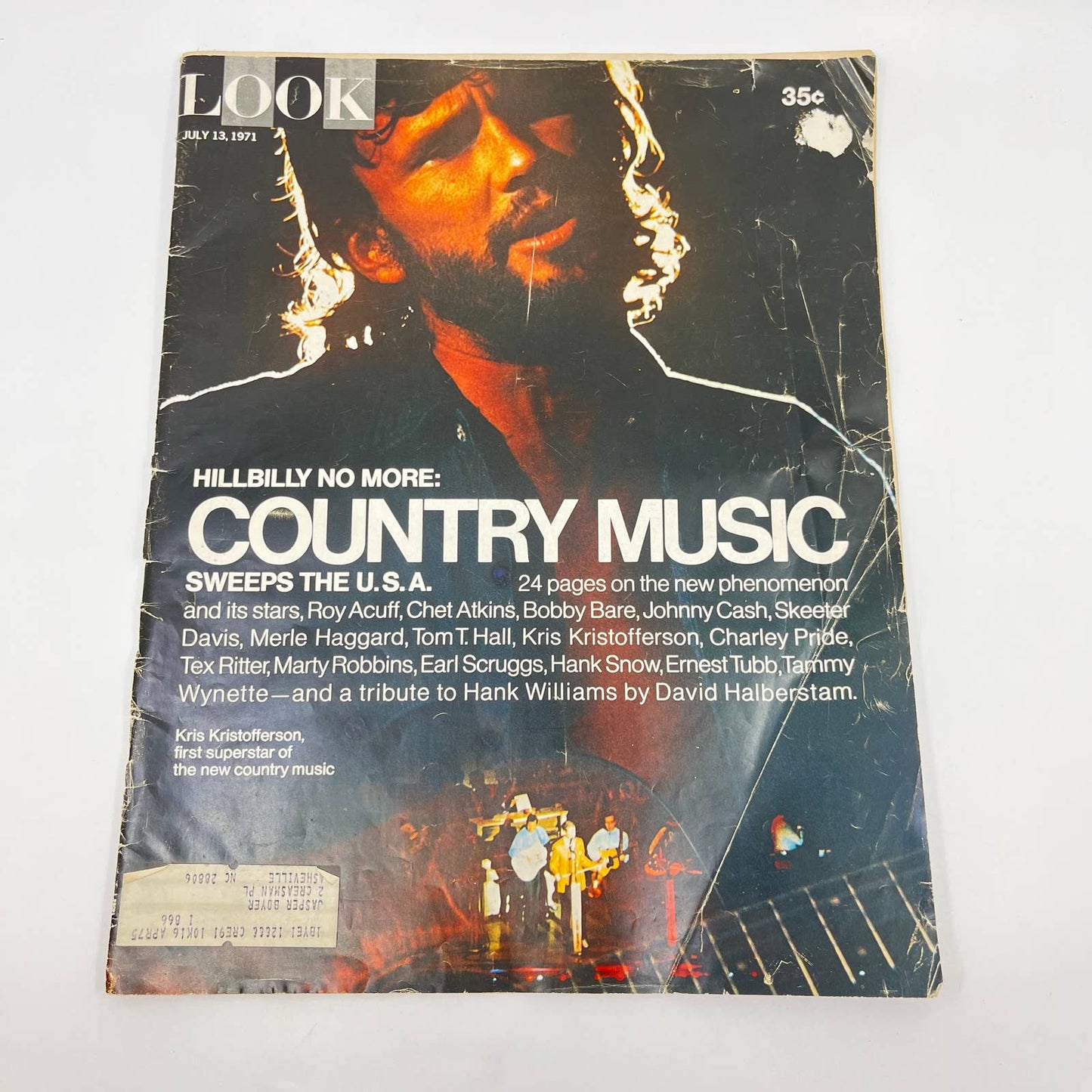 Look Magazine July 13 1971 Kris Kristofferson Johnny Cash Country Music TA3